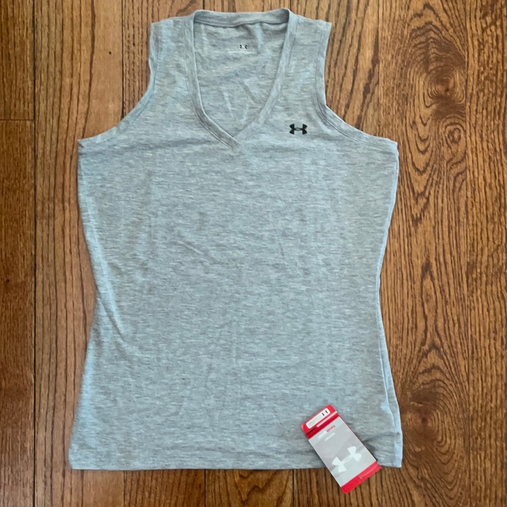 Under Armour Heather Gray Tank, small - Picture 1 of 7